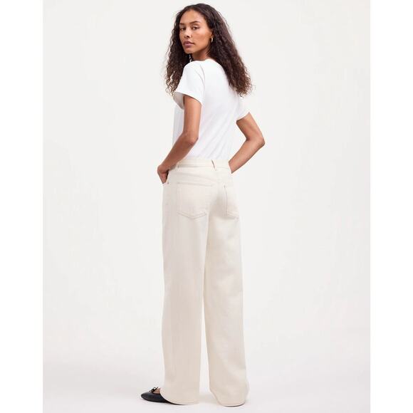 NWT Madewell Low-Slung Baggy Jeans In Vintage Ivory Size 31 - Picture 3 of 11